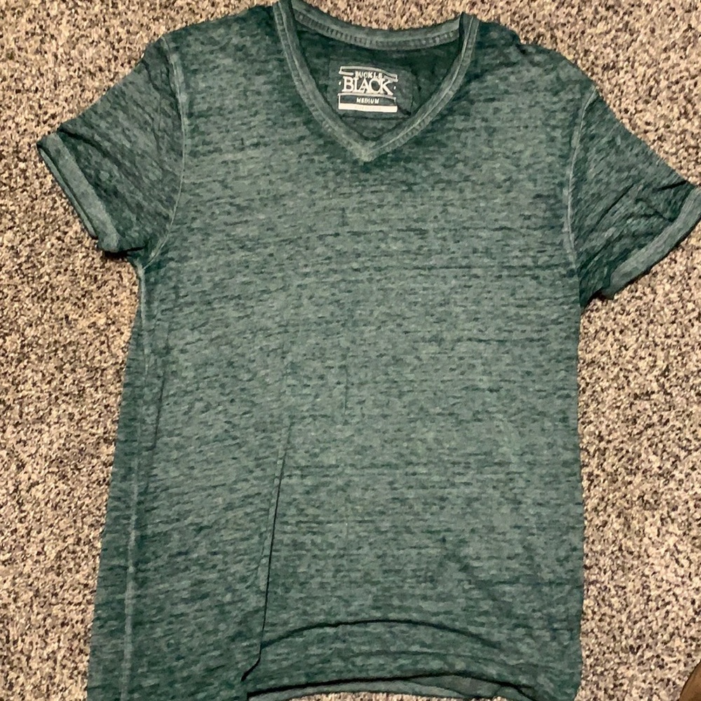 Buckle Black V-Neck Tee Shirt